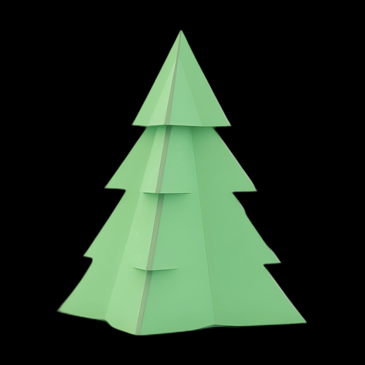 Arbre de Noël vert origami