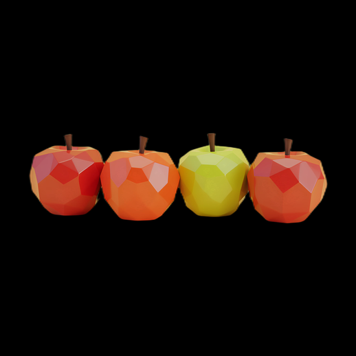 Pommes polygonales 3D