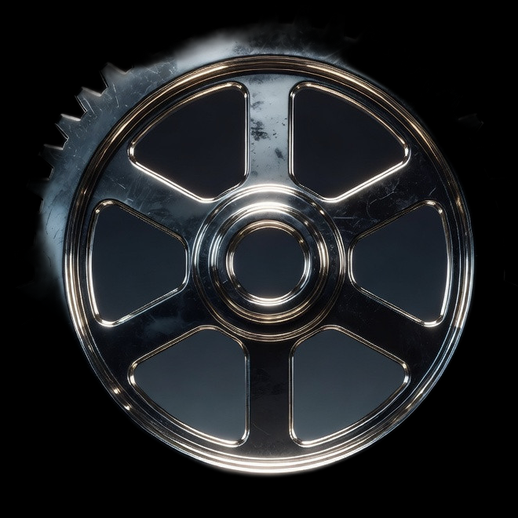 Jante metallique 3D gratuit style chrome realiste