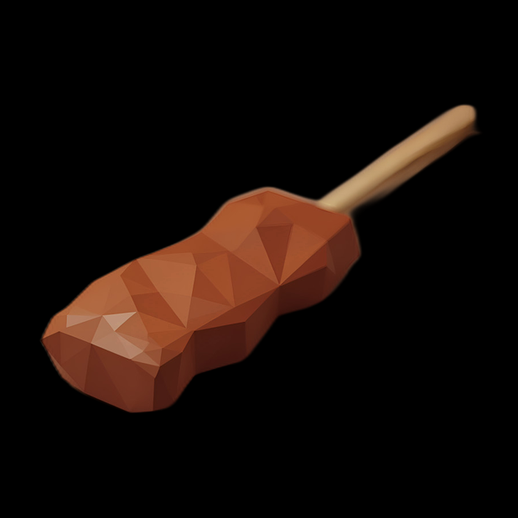 Brochette Yakitori Low Poly 3D