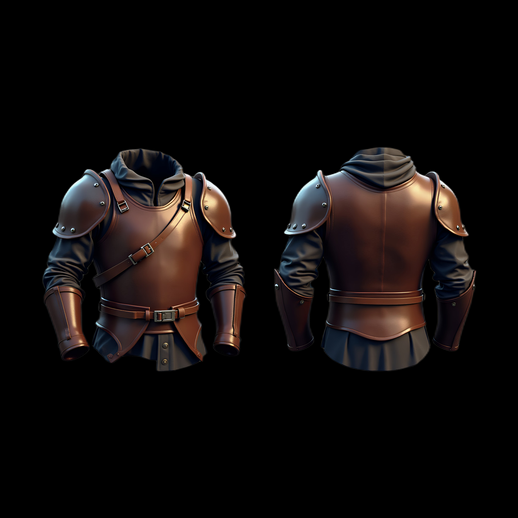 Armure de cuir médiévale 3D
