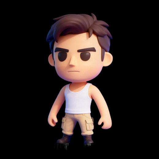 Personnage 3D Homme Style Cartoon