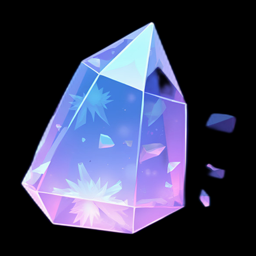 Cristal prismatique scintillant 3D