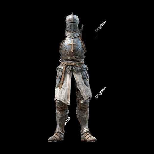 Chevalier medieval 3D gratuit armure croisee