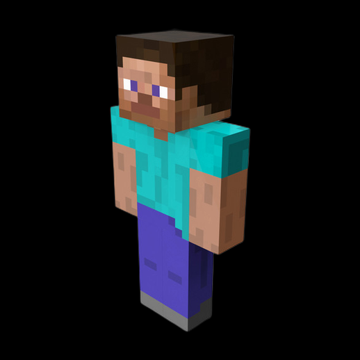 Personnage Minecraft style Steve modele 3D gratuit
