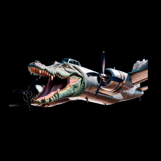 Avion crocodile 3D
