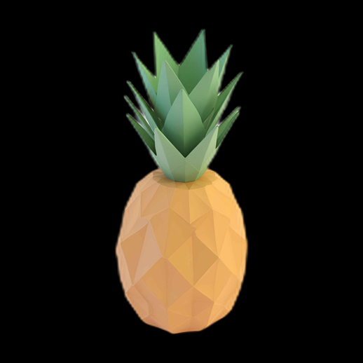 Ananas low poly 3D