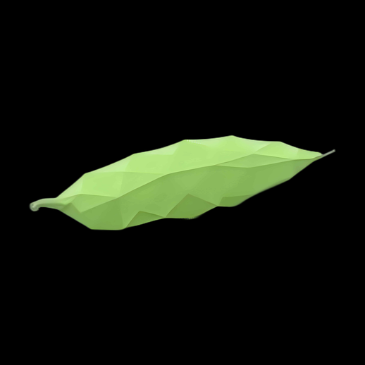 Feuille polygonale verte 3D