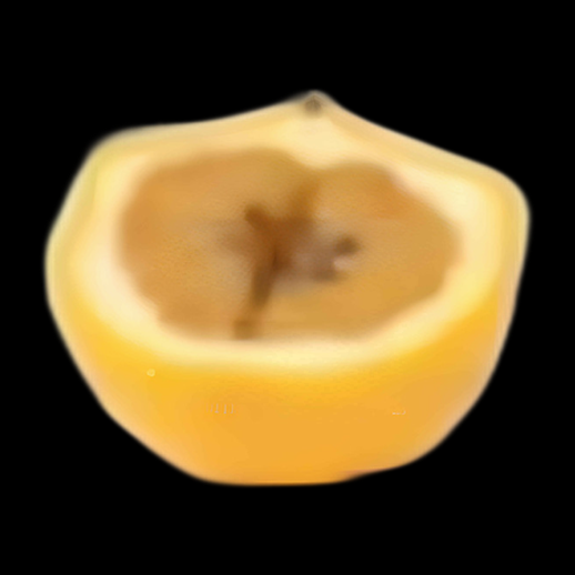 Moitié de coing jaune 3D