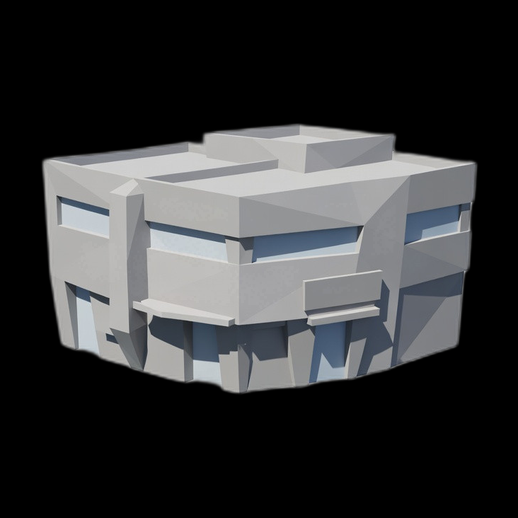 Batiment futuriste 3D gratuit style bunker sci-fi