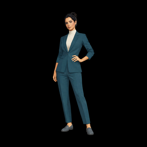 Personnage femme business 3D gratuit costume elegant