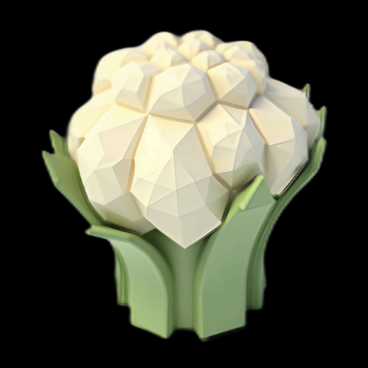 Chou-fleur stylisé en 3D