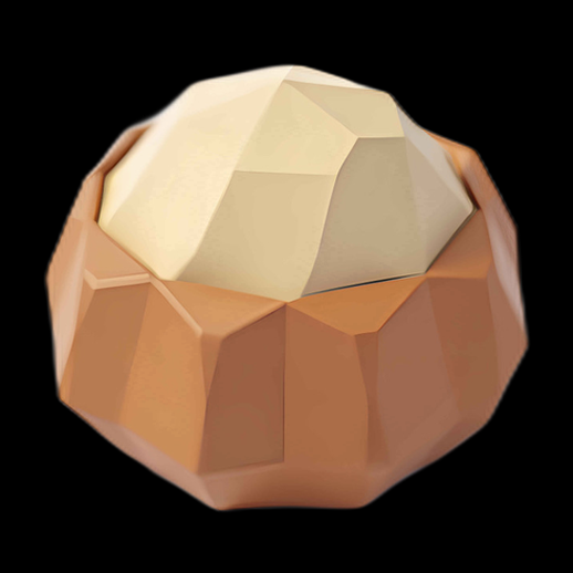 Coco stylisé géométrique 3D