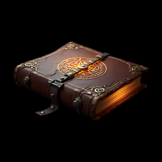 Livre ancien magique en 3D