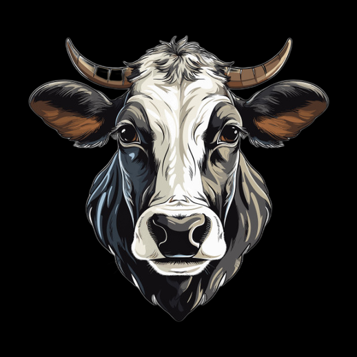 Tete de vache 3D gratuit stylisee realiste