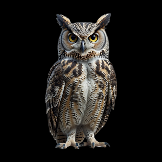 Hibou realiste modele 3D gratuit detaille