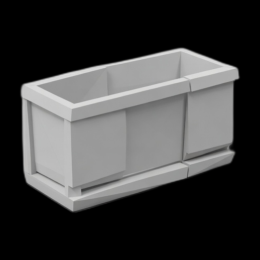Jardiniere rectangulaire beton modele 3D gratuit