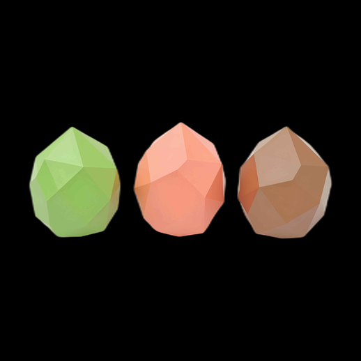 Éponges à maquillage triangulaires polygonales colorées