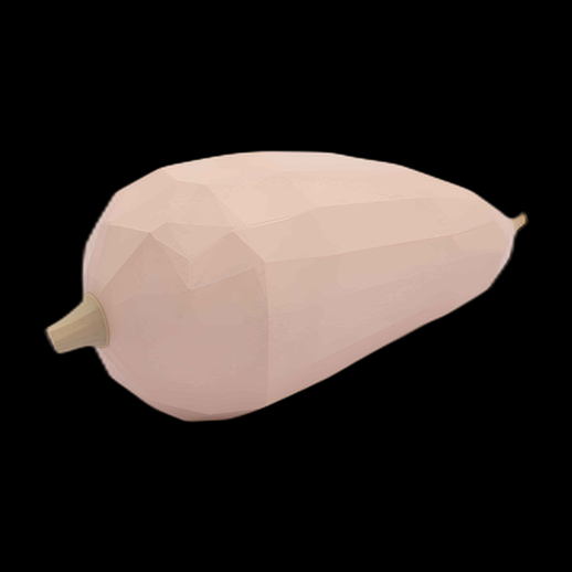 Navet 3D géométrique rosé