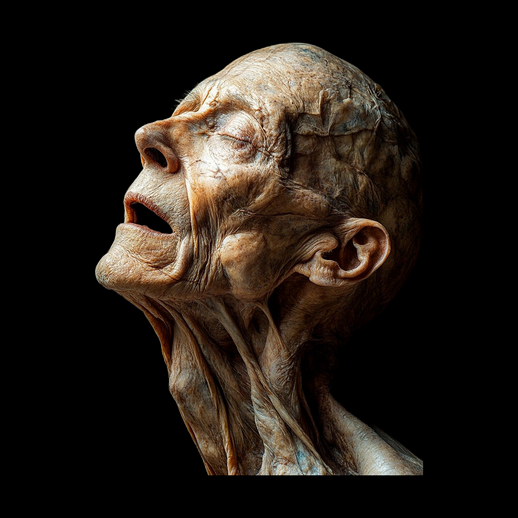 Modele 3D gratuit tete humaine vieillie realiste