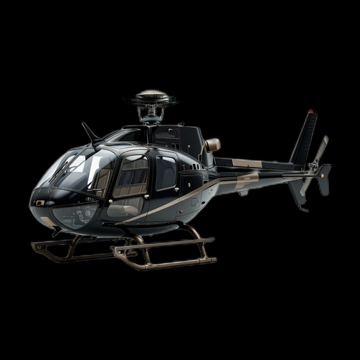 Helicoptere moderne 3D gratuit noir detaille