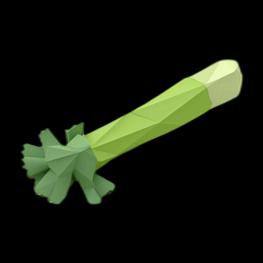 Poireau 3D style Low Poly
