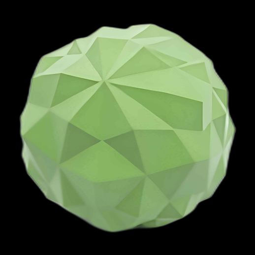 Sphère polyédrique verte 3D - modele 3D gratuit