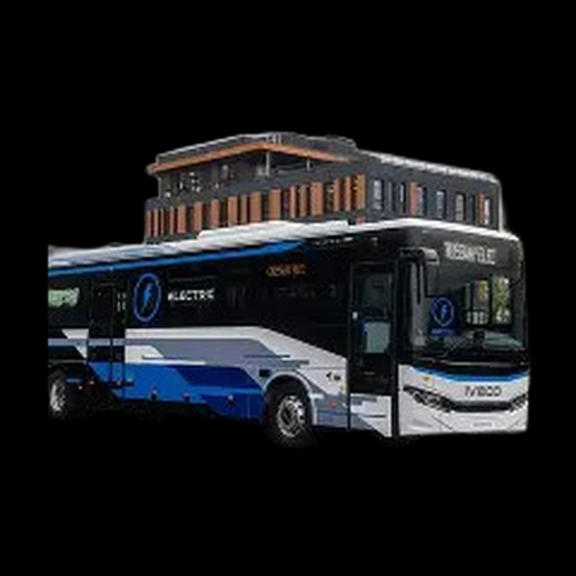 Bus electrique moderne 3D gratuit realiste