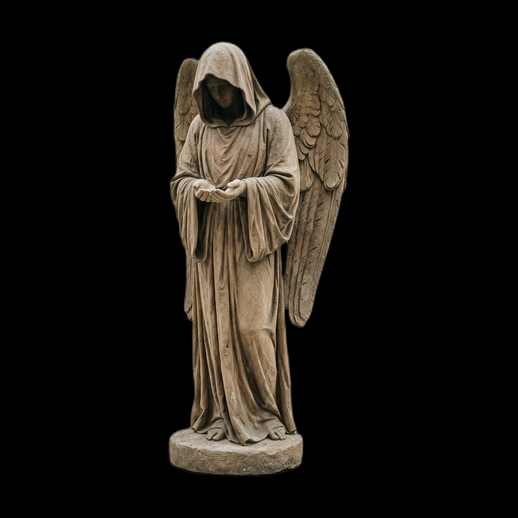 Statue ange 3D gratuit en pierre realiste - modele 3D gratuit