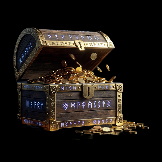 Coffre au tresor 3D gratuit avec runes