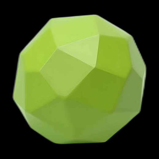 Icosaèdre Vert 3D
