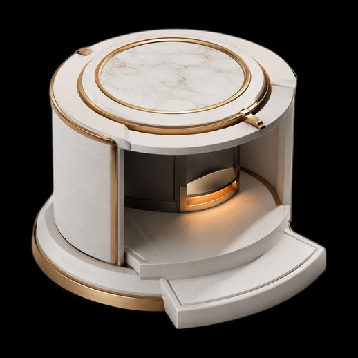 Socle futuriste 3D gratuit marbre et or - modele 3D gratuit