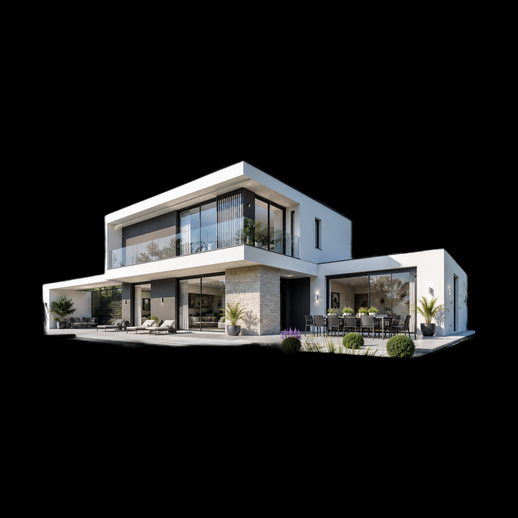 Maison moderne 3D gratuit architecture contemporaine - modele 3D gratuit