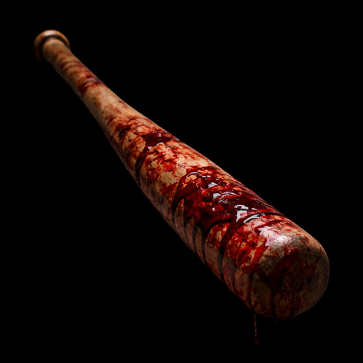 Batte de baseball ensanglantée 3D
