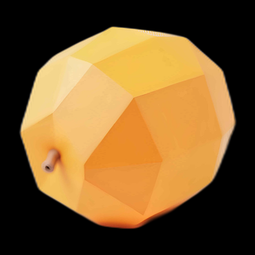 Pomme géométrique low poly 3D
