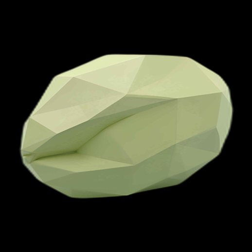 Fauteuil Low-Poly Vert Lime - modele 3D gratuit