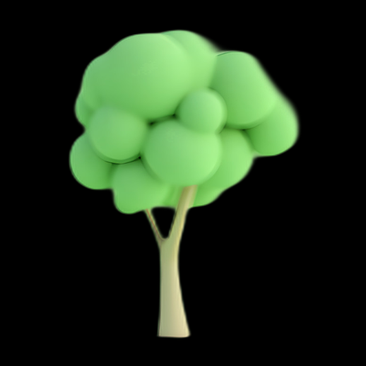 Arbre 3D style cartoon