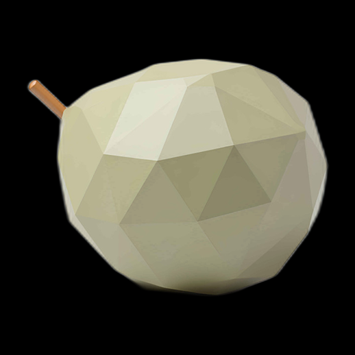 Poire polygonale en 3D