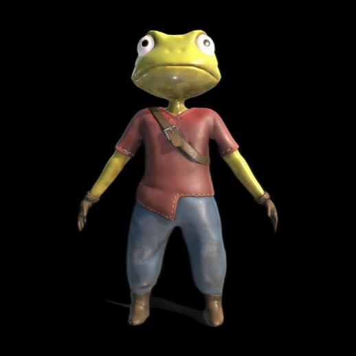 Personnage grenouille 3D gratuit stylise cartoon