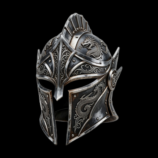 Casque medieval dragon 3D gratuit en metal