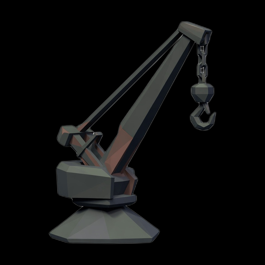Grue industrielle 3D gratuit avec crochet