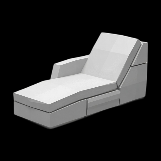 Chaise longue moderne 3D gratuit minimaliste