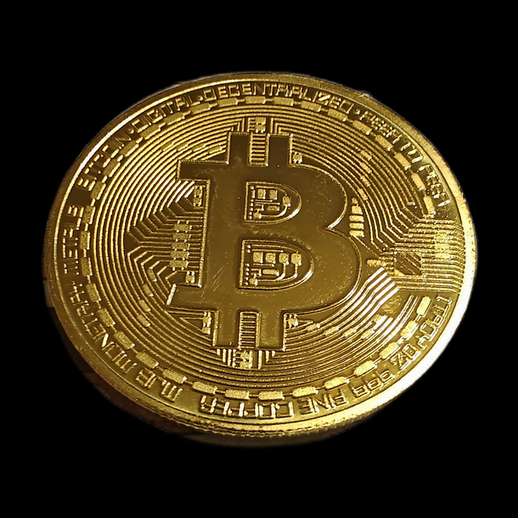 Piece Bitcoin 3D gratuit realiste en or