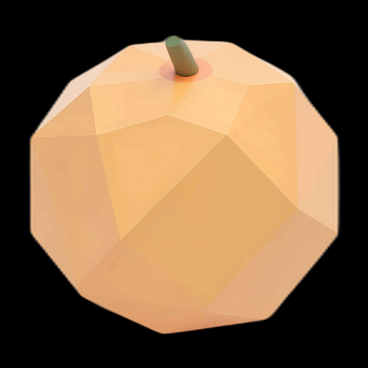 Pomme low poly en 3D