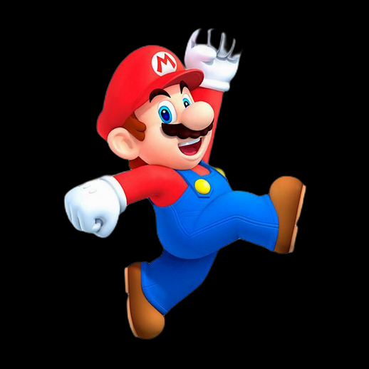 Mario saute joyeusement